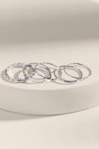 Francesca's Adrianna Textured Ring Set - Silver