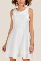 Francesca Inchess Briar Crochet Hem A-line Dress - White