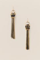 Francesca's Electra Knot Chain Tassel Earring - Mixed Plating