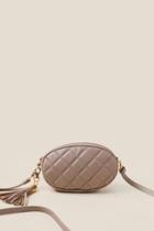 Francesca's Cadence Convertible Quilted Belt Bag - Taupe