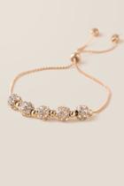 Francesca's Carmen Fireball Pull Tie Bracelet - Crystal