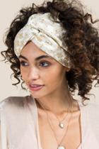 Francescas Dani Knotted Turban Headband In Ivory - Ivory
