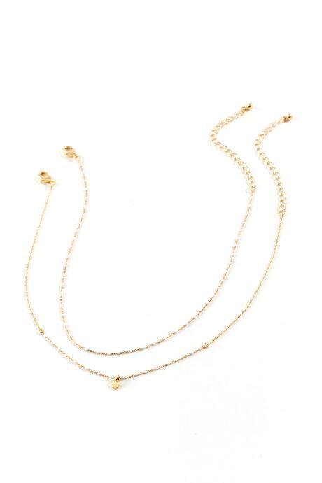 Francesca's Joelle Mini Circle Pendant Choker - White