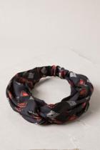 Francesca's Mandy Diamond Print Turban - Black