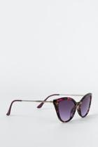 Francesca's Tamara Cat Eye Sunglasses - Purple