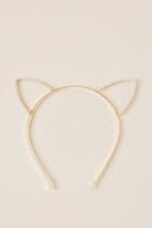 Francesca's Anne Pearl Cat Ear Headband - Gold
