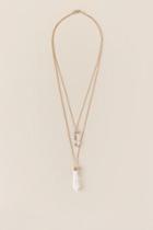 Francesca's Javi Stone Layered Necklace - Clear