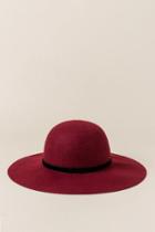 Francesca's Jane Classic Floppy Hat - Burgundy