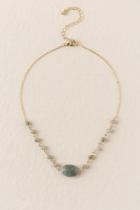 Francescas Mirielle Pearl Rosary Necklace - Gray