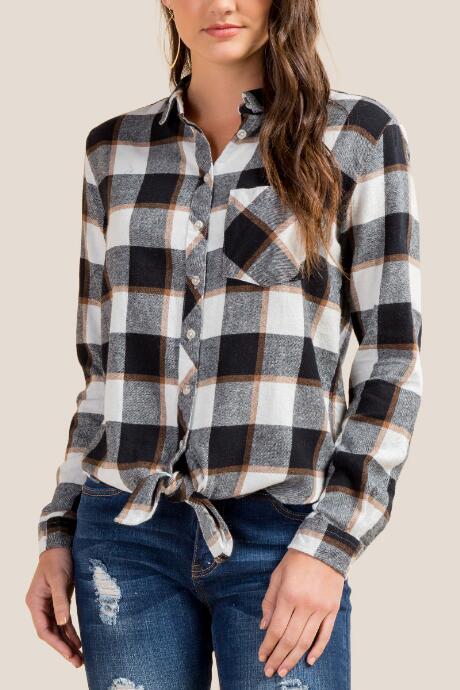 Francesca Inchess Ella Flannel Button Down - Ivory