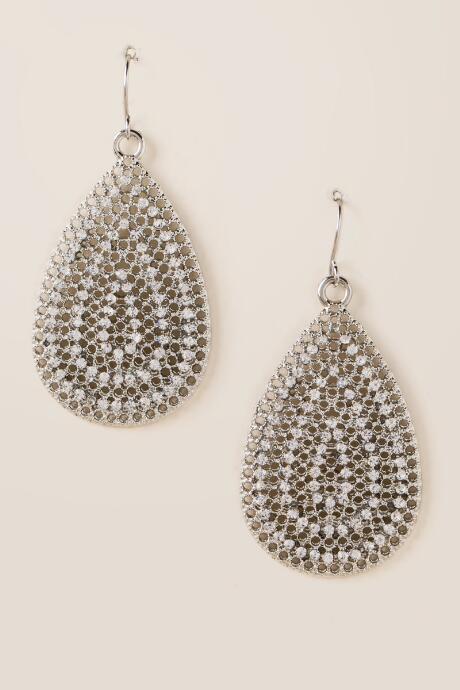 Francesca's Alanza Filigree Teardrop Earring - Silver