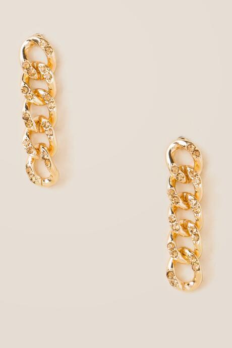 Francesca Inchess Kennedy Curb Chain Earrings - Gold