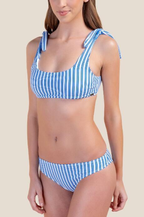 Francesca's Bella Cheeky Swimsuit Bottoms - Blue