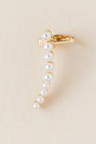Francesca's Edlyn Pearl Bar Cuff Earring - Pearl