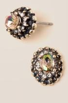 Francesca's Anoma Oval Stud Earring - Gray