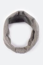 Francesca's Jaimie Jersey Knit Headwrap - Gray