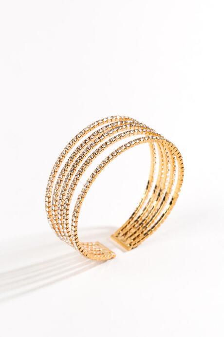 Francesca's Addilyn Multi Band Bracelet - Gold