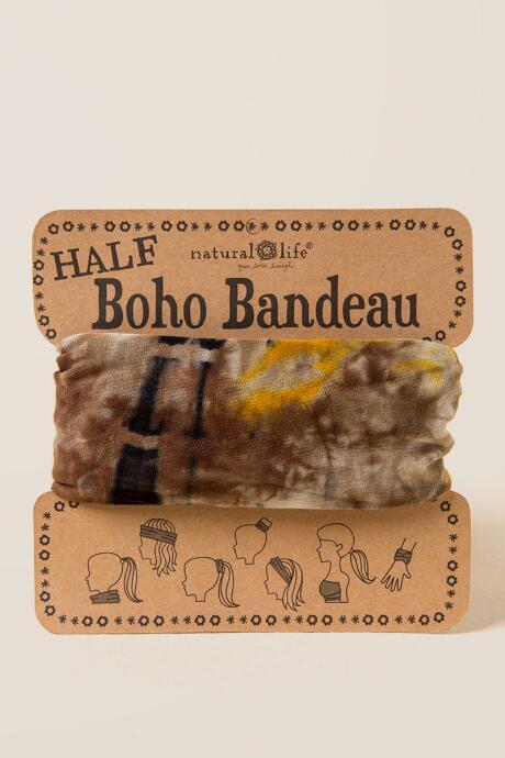 Francesca Inchess Half Boho Bandeau By Natural Life In Terra Tie Dye - Brown