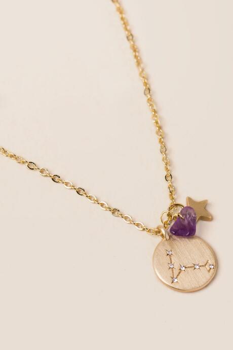Francesca's Pisces Zodiac Charm Necklace - Gold