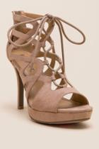 Report Laxy Lace Up Heel - Natural