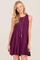 Alya Allyson Lattice Back Knit Dress - Purple