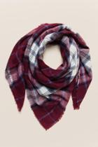 Francesca's Dolores Plaid Square Scarf - Purple