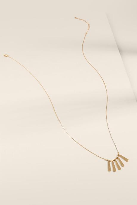 Francesca's Debran Delicate Metal Bars Necklace - Gold