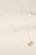 Francesca's Debran Delicate Metal Bars Necklace - Gold