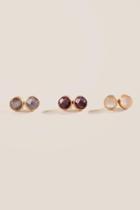 Francesca Inchess Odessa Faceted Stud Set In Wine - Multi