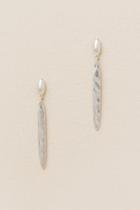 Francesca's Lara Hammered Stick Drop Earring - Silver