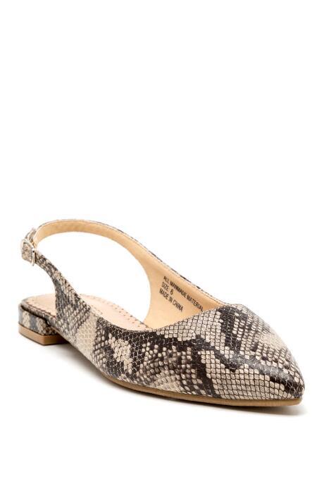 Restricted Memo Slingback Flat - Snake