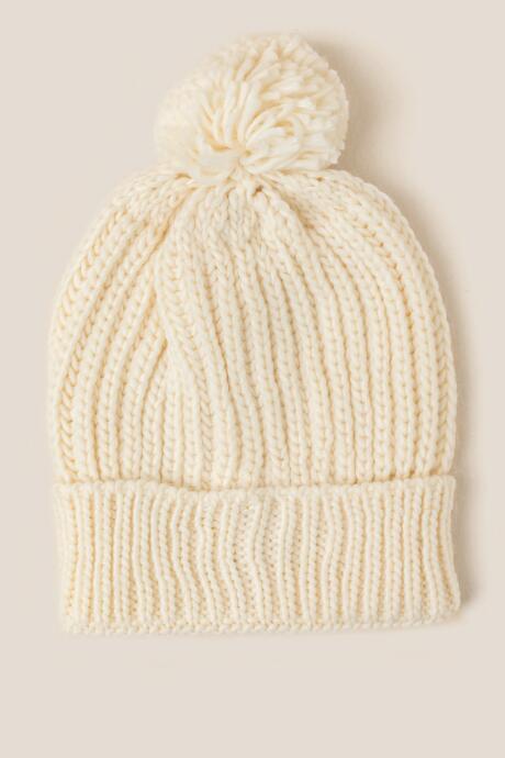 Francesca's Vika Woven Beanie - Ivory