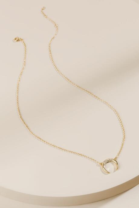 Francesca's Ayla Bullhorn Pendant Necklace - Gold