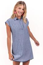 Jainsons International, Inc. Celia Stripe Shift Dress - Chambray