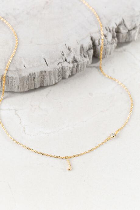 Francesca's J 14k Initial Necklace - J