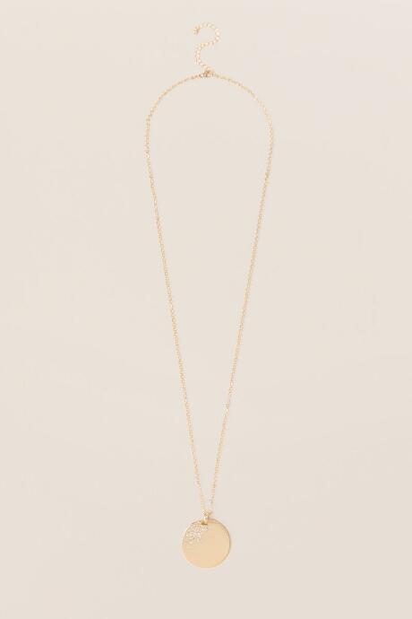Francesca's Alycia Pave Pendant Necklace - Gold