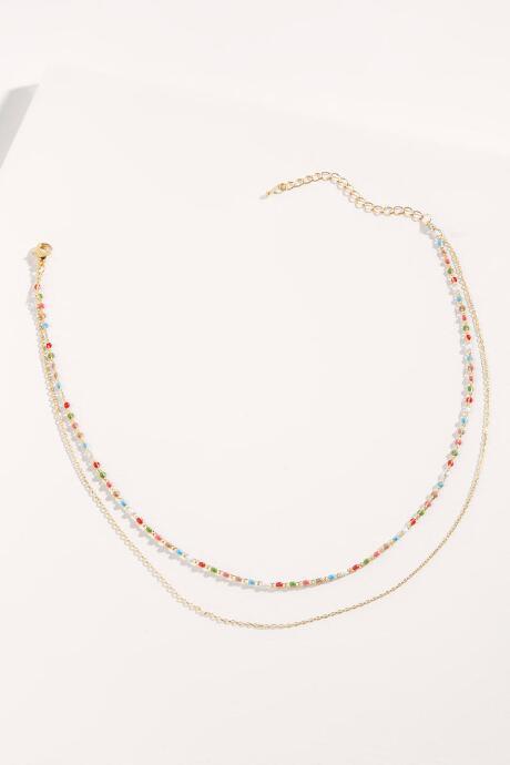 Francesca's Sabine Beaded Layer Necklace - Multi