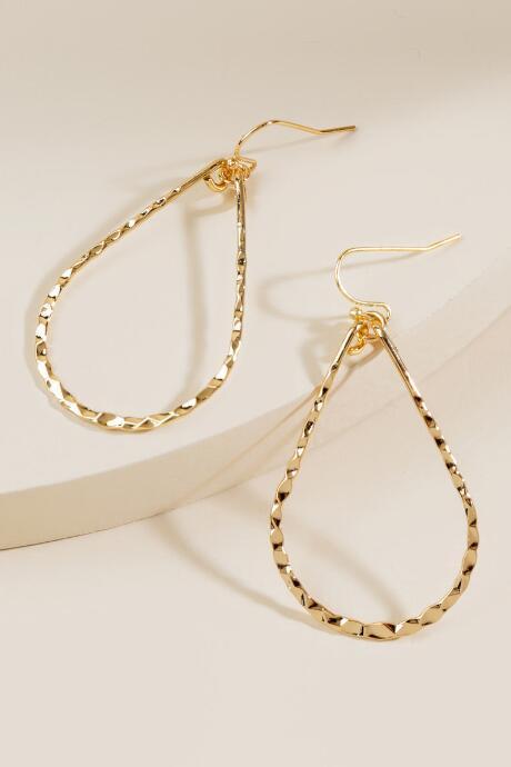 Francesca's Glenda Long Teardrop Earrings - Gold