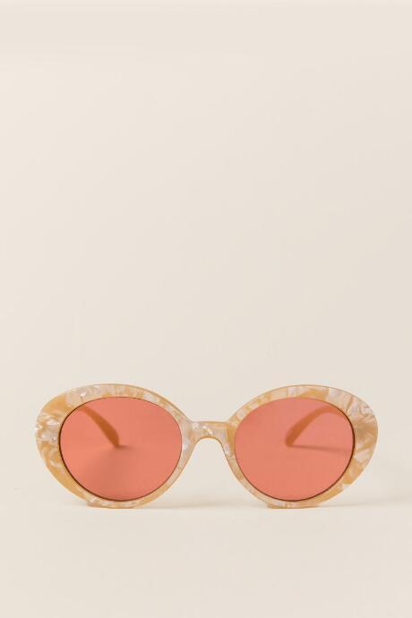 Francesca's Paloma Pearl Cat Eye Sunglasses - Pink