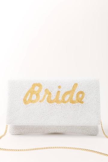 Shirdee Imports Llc Shirdee Beaded Bride Clutch - Ivory