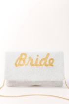 Shirdee Imports Llc Shirdee Beaded Bride Clutch - Ivory