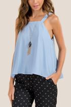 Francesca Inchess Lupita Cinched Back Tank - Blue