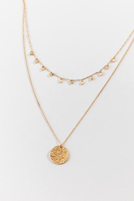 Francesca's Cindy Coin Drop Layered Necklace - Gold