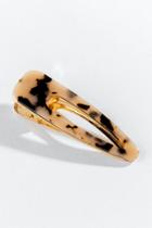 Francesca's Tanya Tort Teardrop Barrette - Amber