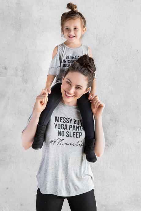 Francesca's Mom Life Graphic Tee - Heather Gray
