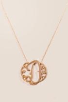 Francesca's D Signature Initial Pendant Necklace - Gold