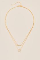 Francesca's Tonya Layered Cubic Zirconia Necklace - Gold