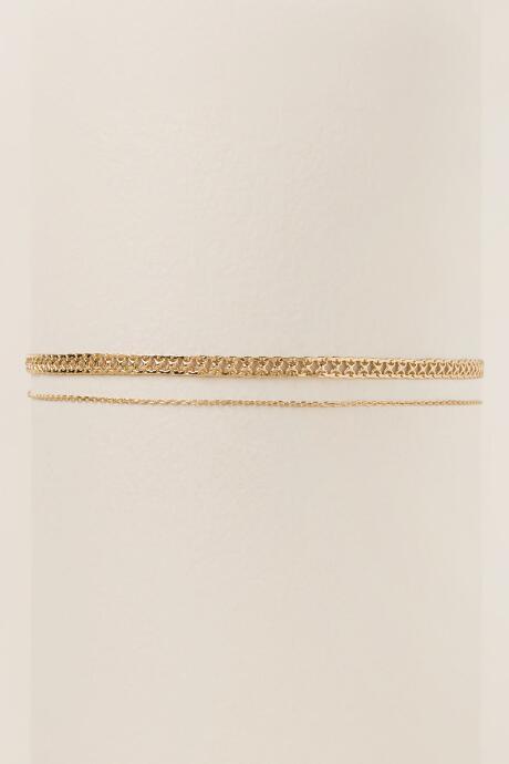 Francesca's Cyrene Metal Linked Choker - Gold