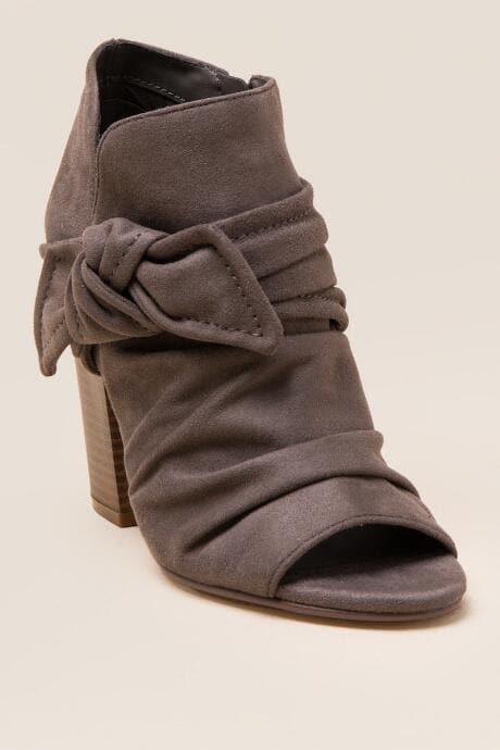 Indigo Rd. Indigo Rd Izador Peep Toe Bow Bootie - Dark Grey