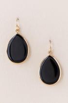 Francesca's Kailey Small Teardrop Earring - Black